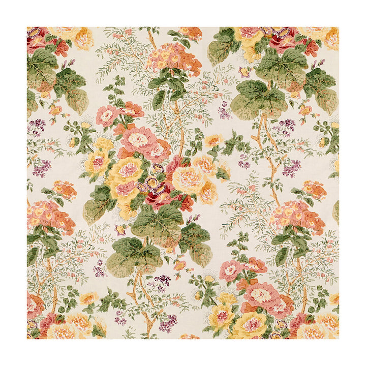 Hollyhock Hdb Red/Green by Lee Jofa Fabric - COTTON - 100% Thailand - Horizontal: 33 and Vertical: 40 49 - Fabric Carolina -