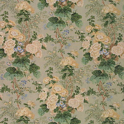 Hollyhock Hb Celadon by Lee Jofa Fabric - LINEN - 100% Thailand - Horizontal: 47 and Vertical: 40 47 - Fabric Carolina -