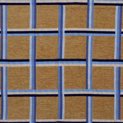 Ribbon Plaid Sand/Sky by Lee Jofa Fabric