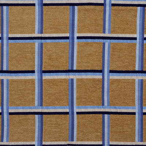 Ribbon Plaid Sand/Sky by Lee Jofa Fabric