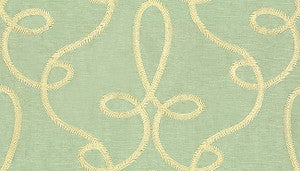 Chirk Embroidery Aqua by Lee Jofa Fabric