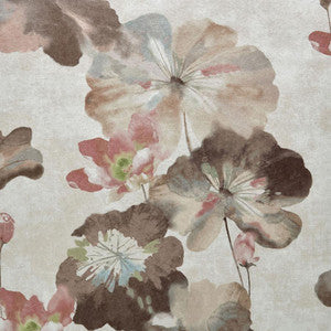 Water Lilies (Wp) # 04 Caramel by 1838 Wallcoverings Wallpaper