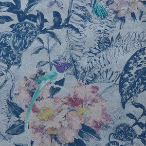 Hedgerow (Wp) # 03 Blue Dusk by 1838 Wallcoverings Wallpaper