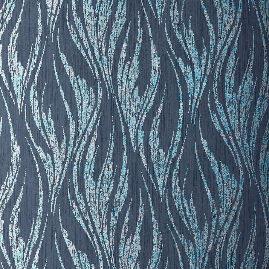 Ripple (Wp) # 03 Blue Dusk by 1838 Wallcoverings Wallpaper Willow STRAIGHT PASTE THE WALL UNITED KINGDOM V-12.75" 20.5"X11YD - Fabric Carolina -