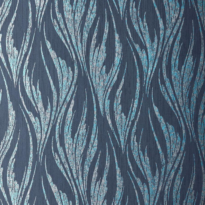 Ripple (Wp) # 03 Blue Dusk by 1838 Wallcoverings Wallpaper Willow STRAIGHT PASTE THE WALL UNITED KINGDOM V-12.75" 20.5"X11YD - Fabric Carolina -