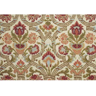 New Sevilla Red/Olive by Lee Jofa Fabric - LINEN - 100% Thailand LIGHT Horizontal: 26.25 and Vertical: 30 52.5 - Fabric Carolina -