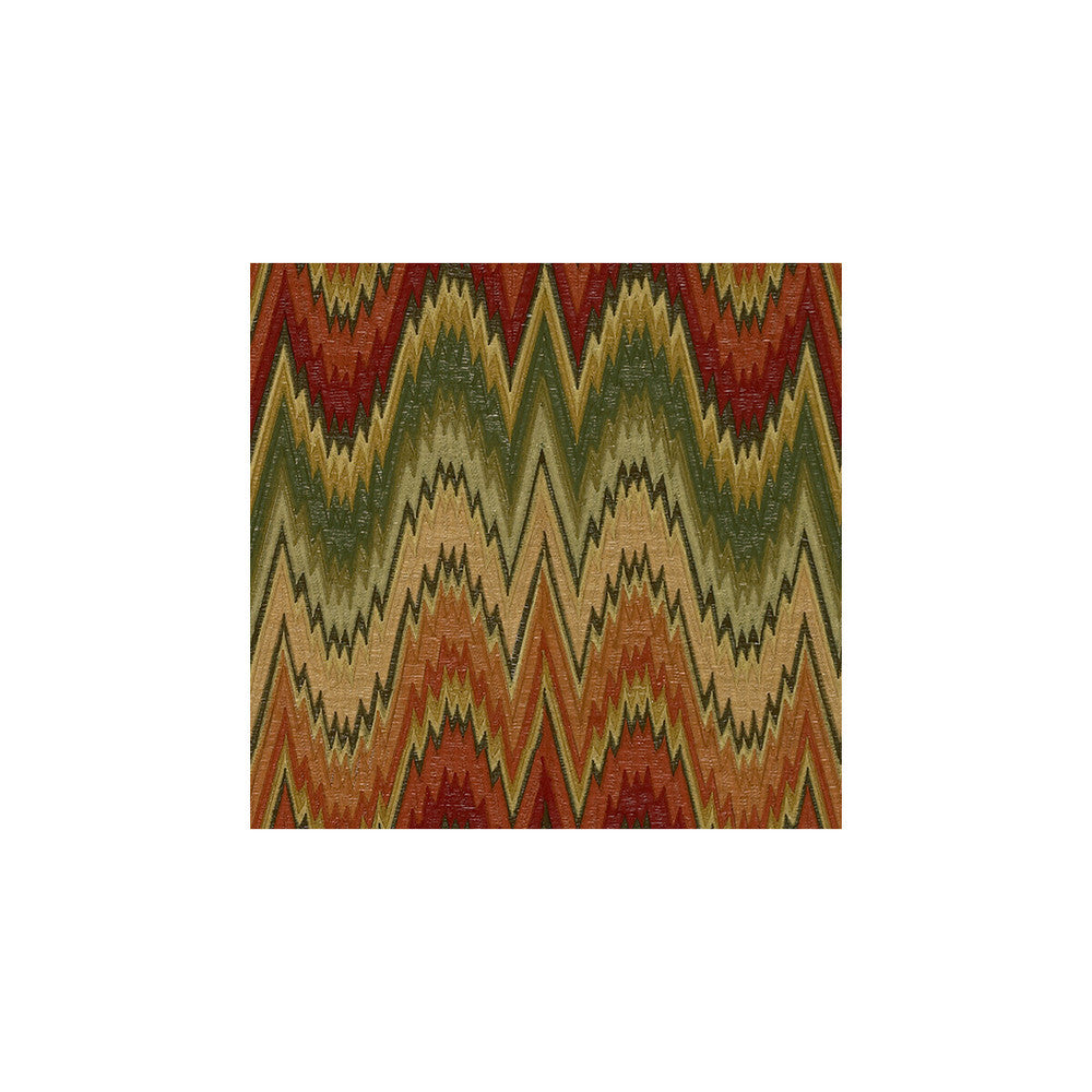 Karsa Flamestitch Fall by Lee Jofa Fabric RAYON - 58%;COTTON - 42% India LIGHT Horizontal: 11.75 and Vertical: 11.5 48 - Fabric Carolina -