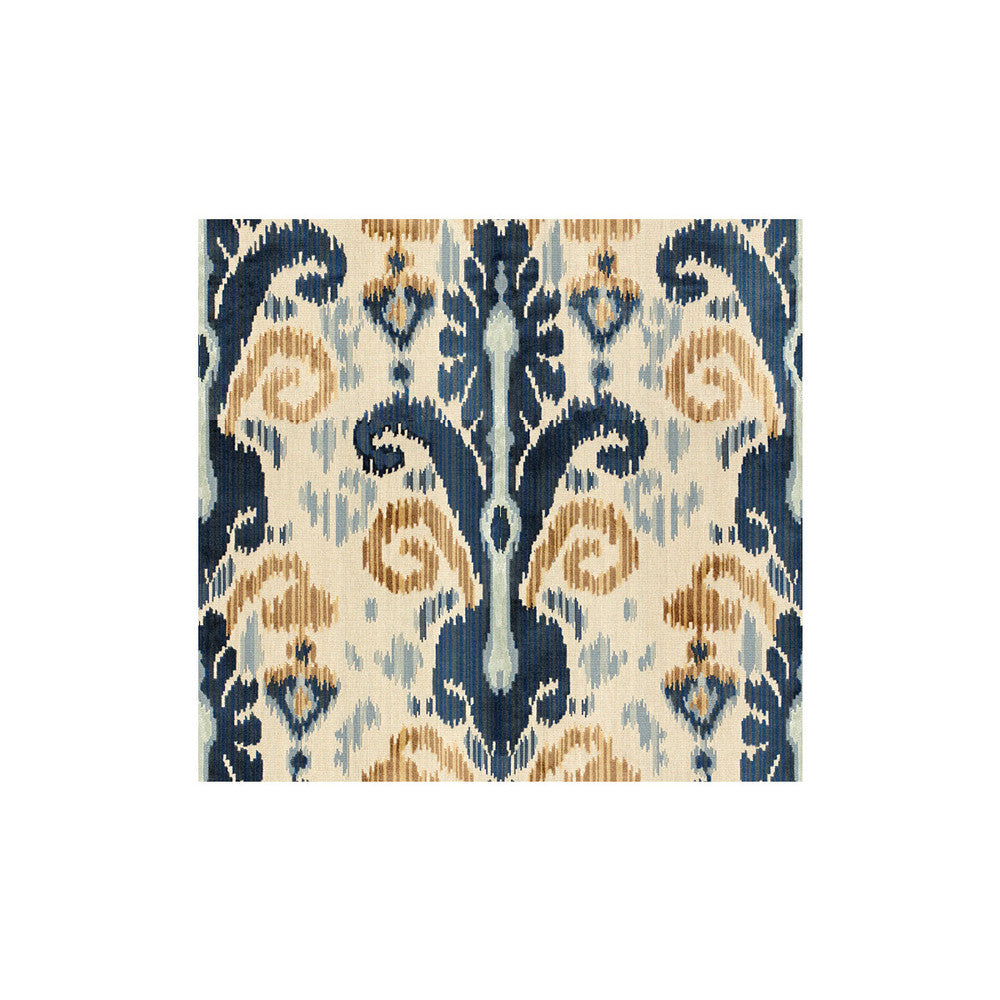 Pardah Velvet Blue by Lee Jofa Fabric VISCOSE - 80%;COTTON - 20% Belgium HEAVY Horizontal: 26.7 and Vertical: 25.4 53.5 - Fabric Carolina -