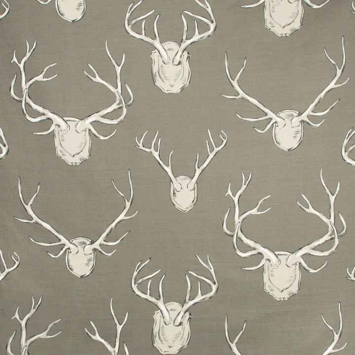 Antlers Grey by Lee Jofa Fabric LODGE II PRINTS LINEN - 55%;COTTON - 45% Thailand MEDIUM Horizontal: 54 and Vertical: 31.5 54 - Fabric Carolina -