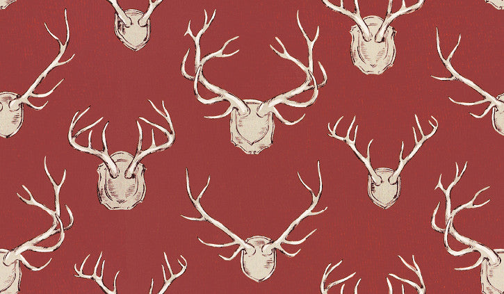 Antlers Red by Lee Jofa Fabric