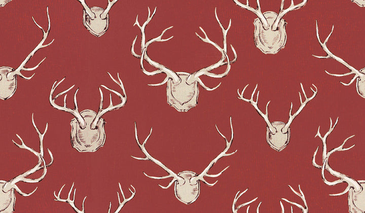 Antlers Red by Lee Jofa Fabric
