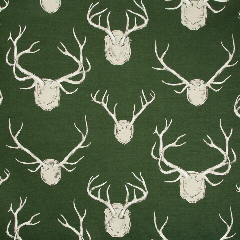 Antlers Hunter by Lee Jofa Fabric LODGE II PRINTS LINEN - 55%;COTTON - 45% Thailand MEDIUM Horizontal: 54 and Vertical: 31.5 54 - Fabric Carolina -