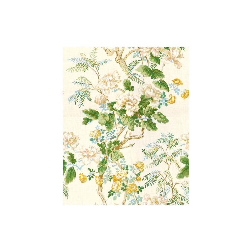 Chinese Peony Gold by Lee Jofa Fabric VERDMONT COLLECTION LINEN - 100% Thailand MEDIUM Horizontal: 26.25 and Vertical: 32.5 53 - Fabric Carolina -