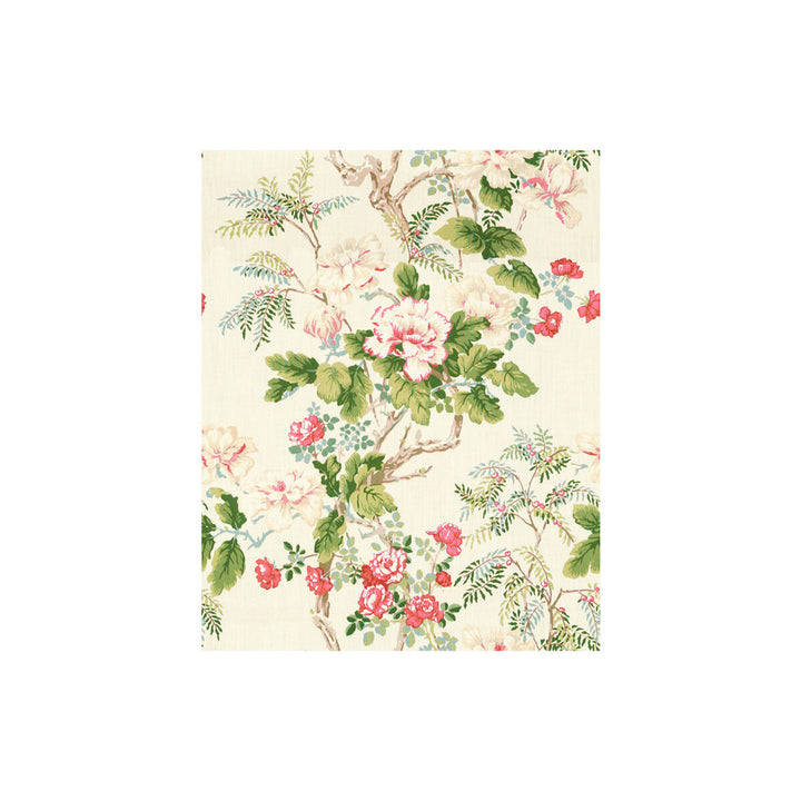 Chinese Peony Rose by Lee Jofa Fabric VERDMONT COLLECTION LINEN - 100% Thailand MEDIUM Horizontal: 26.25 and Vertical: 32.5 53 - Fabric Carolina -