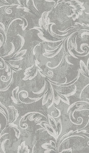 Scroll Silver, Gray, and Ivory by Seabrook Wallpaper