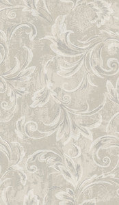 Scroll Champagne, Silver, and Ivory by Seabrook Wallpaper