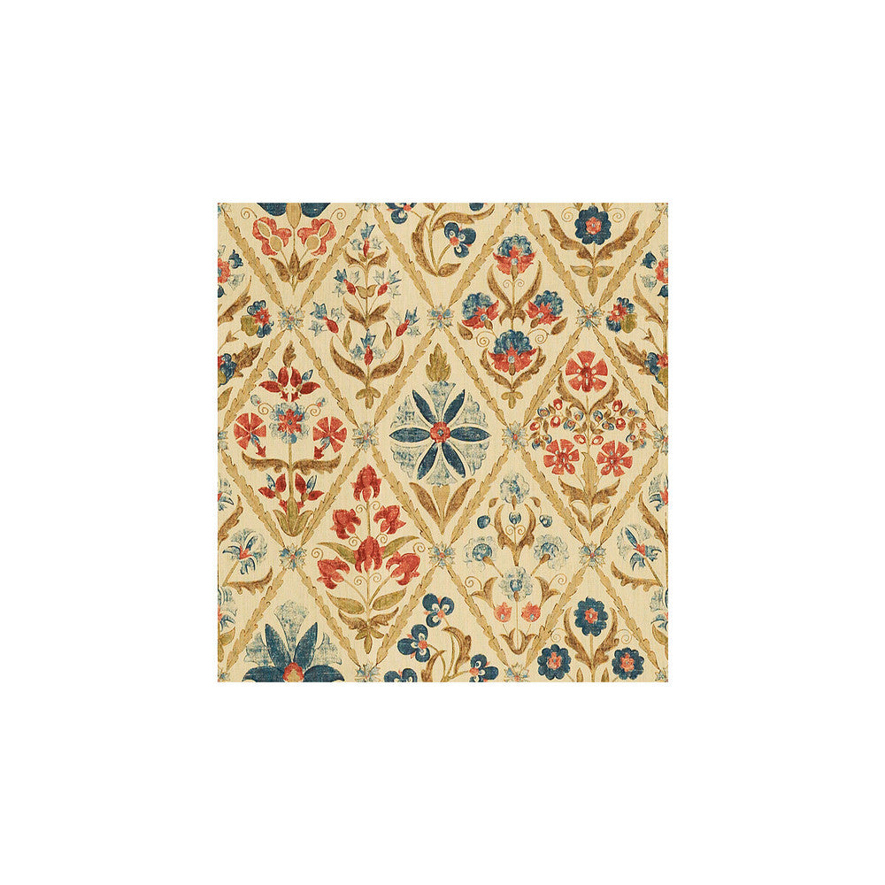 Susani Trellis Indigo/Wine by Lee Jofa Fabric OSCAR DE LA RENTA LINEN - 100% Thailand MEDIUM Horizontal: 27 and Vertical: 28.5 54 - Fabric Carolina -