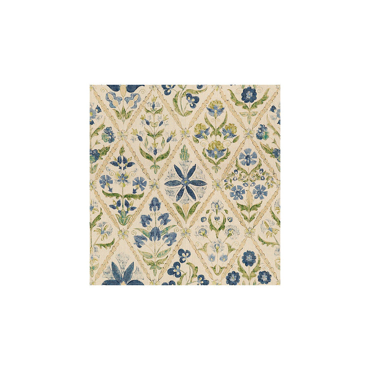 Susani Trellis Blue/Green by Lee Jofa Fabric OSCAR DE LA RENTA LINEN - 100% Thailand MEDIUM Horizontal: 27 and Vertical: 28.5 54 - Fabric Carolina -