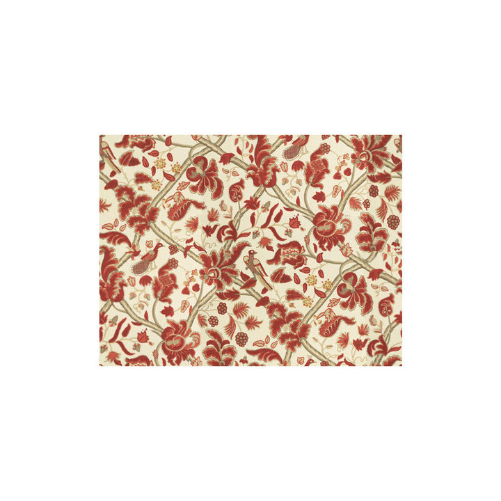 Bloomsbury Red/Gold by Lee Jofa Designer Fabric OSCAR DE LA RENTA LINEN - 100% Thailand - Horizontal: 54 and Vertical: 41.75 54 - Swanky Fabrics -