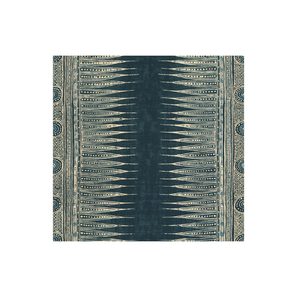 Indian Zag Indigo by Lee Jofa Fabric SUZANNE RHEINSTEIN *HOLLYHOCK II LINEN - 60%;COTTON - 20%;MODAL - 20% Thailand MEDIUM Horizontal: 27 and Vertical: 27 54 - Fabric Carolina -