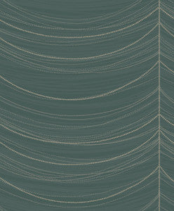 Beads Ocean Blue, Silver, and Glitter by Seabrook Wallpaper