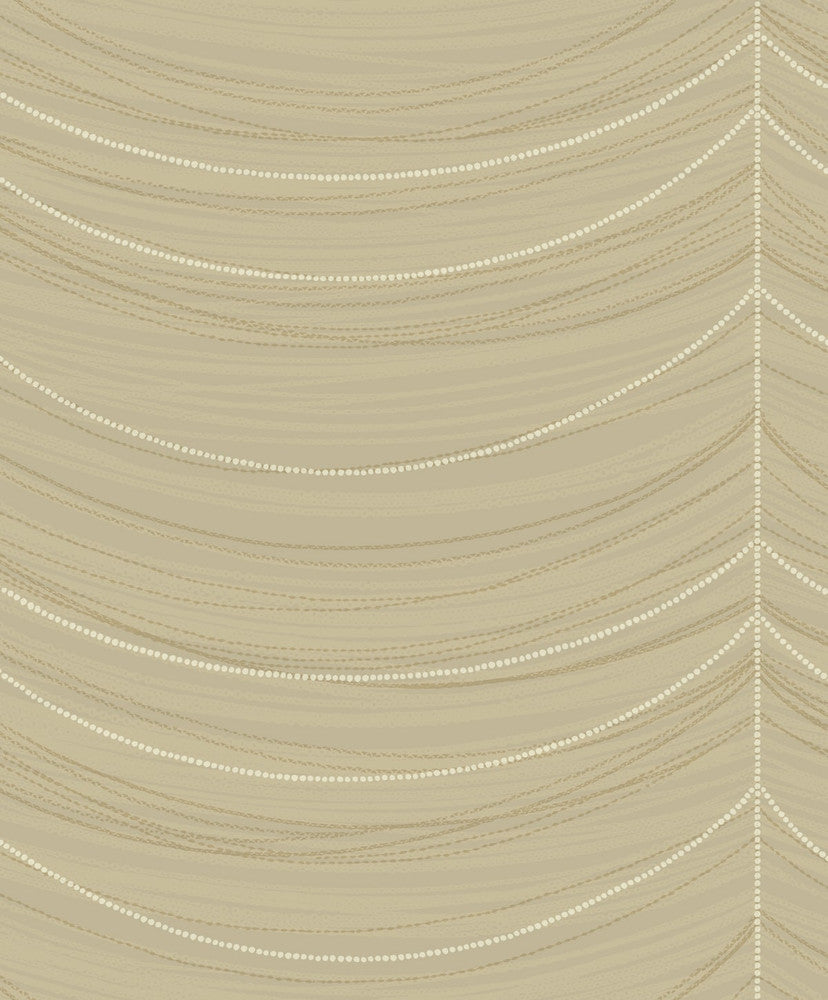 Beads Beige, Bronze, and Glitter by Seabrook Wallpaper Aura Netherlands 56.05 25.2" 20.5" - Fabric Carolina -