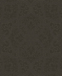 Scroll Trail Mocha and Ebony by Seabrook Wallpaper