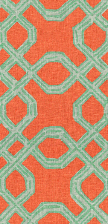Well Connected Aqua/Orange by Lee Jofa Fabric
