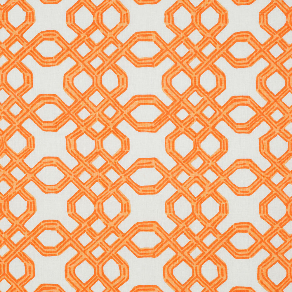 Well Connected Clementine by Lee Jofa Designer Fabric LILLY PULITZER II LINEN - 100% China MEDIUM Horizontal: 18 and Vertical: 18 54 - Swanky Fabrics -