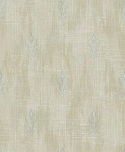 Fleur de Lis Silver and Beige by Seabrook Wallpaper