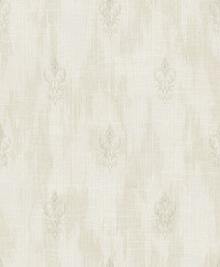 Fleur de Lis Silver and Pearl by Seabrook Wallpaper