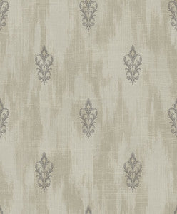 Fleur de Lis Beige and Cream by Seabrook Wallpaper