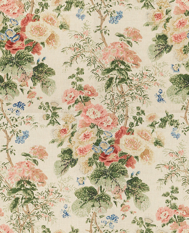 2011118.519 Hollyhock Block Multi by Lee Jofa Fabric in our sample Linen 100% Thailand See Sample Horizontal: 49 inches and Vertical: 40.25 inches 49 inches - Fabric Carolina -