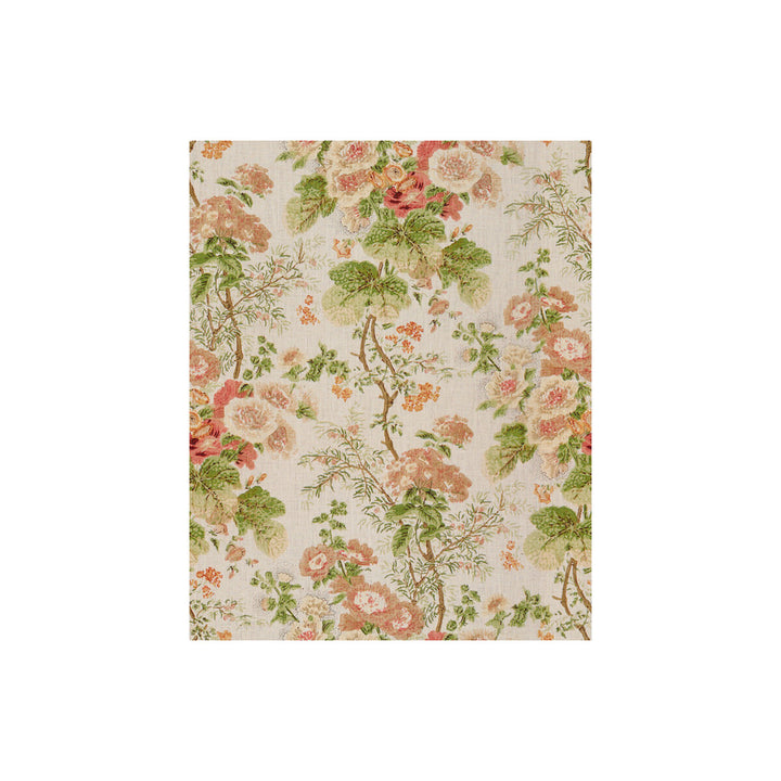 Hollyhock Hdb Coral/Apple by Lee Jofa Fabric - LINEN - 100% Thailand - Horizontal: 49 and Vertical: 40.25 49 - Fabric Carolina -