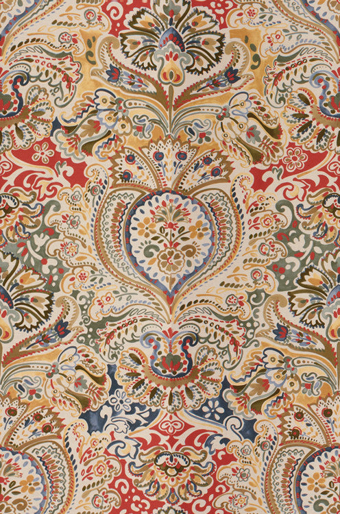 Costes Poppy/Blue by Lee Jofa Fabric