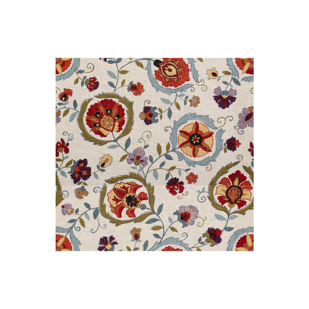 Montmartre Clay/Blue by Lee Jofa Fabric SUZANNE KASLER VISCOSE - 55%;LINEN - 45% United Kingdom MEDIUM Horizontal: 27 and Vertical: 27 54 - Fabric Carolina -