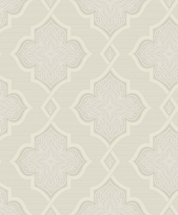 Trellis Pearl, Ivory, and Glitter by Seabrook Wallpaper Aura Netherlands 56.05 6.3" 20.5" - Fabric Carolina -