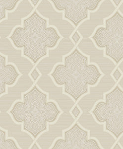Trellis Beige, Ivory, and Glitter by Seabrook Wallpaper
