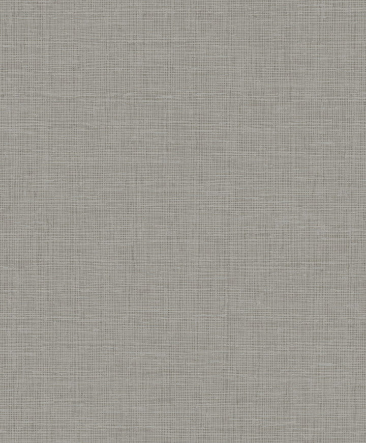Elegant Burlap Silver and Greige by Seabrook Wallpaper Aura Netherlands 56.05 12.6" 20.5" - Fabric Carolina -