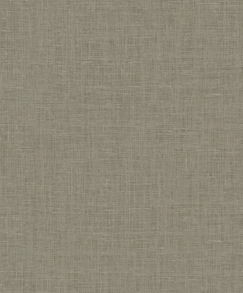 Elegant Burlap Taupe and Silver by Seabrook Wallpaper Aura Netherlands 56.05 12.6" 20.5" - Fabric Carolina -
