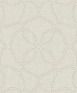 Geo Lattice Alabaster and Tan by Seabrook Wallpaper