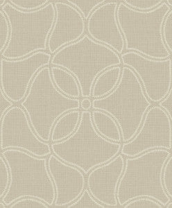 Geo Lattice Beige and Ivory by Seabrook Wallpaper