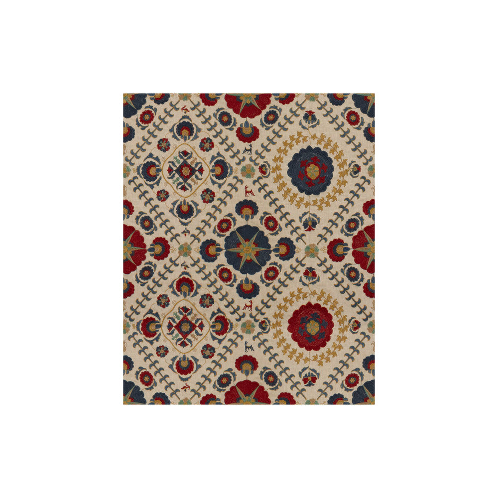 Ayla Trellis Indigo/Red by Lee Jofa Fabric THE MALIKA COLLECTION LINEN - 60%;COTTON - 34%;POLYESTER - 6% India LIGHT Horizontal: 52 and Vertical: 31.5 52 - Fabric Carolina -