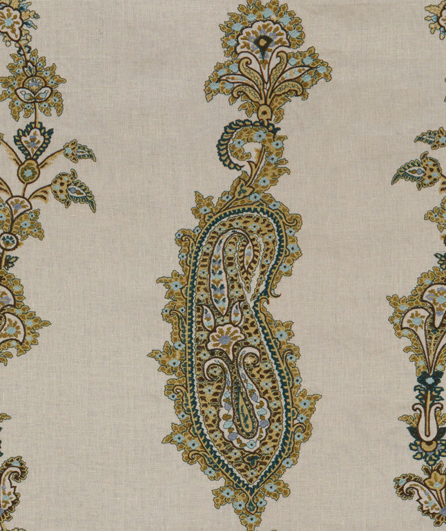 Khamsa Paisley Teal/Olive by Lee Jofa Fabric