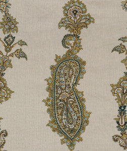 Khamsa Paisley Teal/Olive by Lee Jofa Fabric
