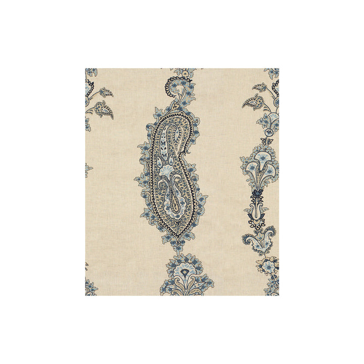 Khamsa Paisley Blue by Lee Jofa Fabric THE MALIKA COLLECTION LINEN - 72%;SPUN POLYESTER - 28% India LIGHT Horizontal: 26 and Vertical: 31.5 52 - Fabric Carolina -