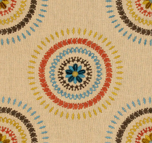 Hazel Embroidery Teal by Lee Jofa Fabric