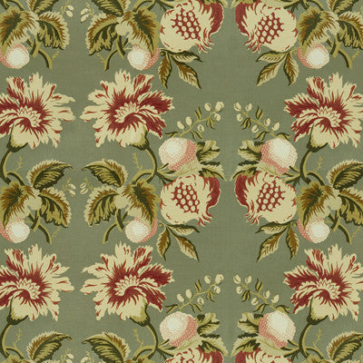 Jessup Sage/Berry by Lee Jofa Fabric OSCAR DE LA RENTA II COTTON - 100% Thailand - Horizontal: 24 and Vertical: 28 48 - Fabric Carolina -