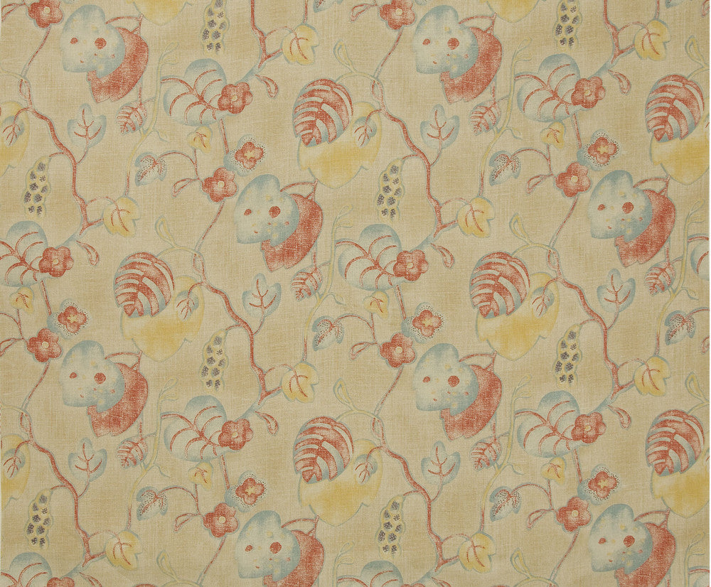 Antibes Print Blue/Red by Lee Jofa Fabric