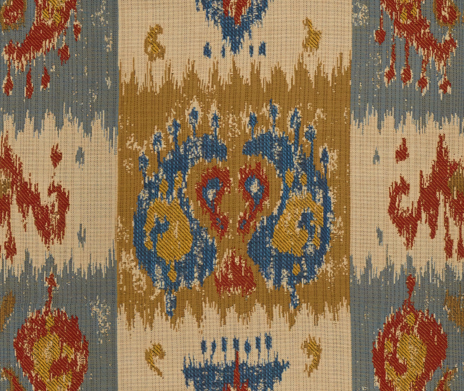 Izmir Ikat Sapphire/Red by Lee Jofa Fabric